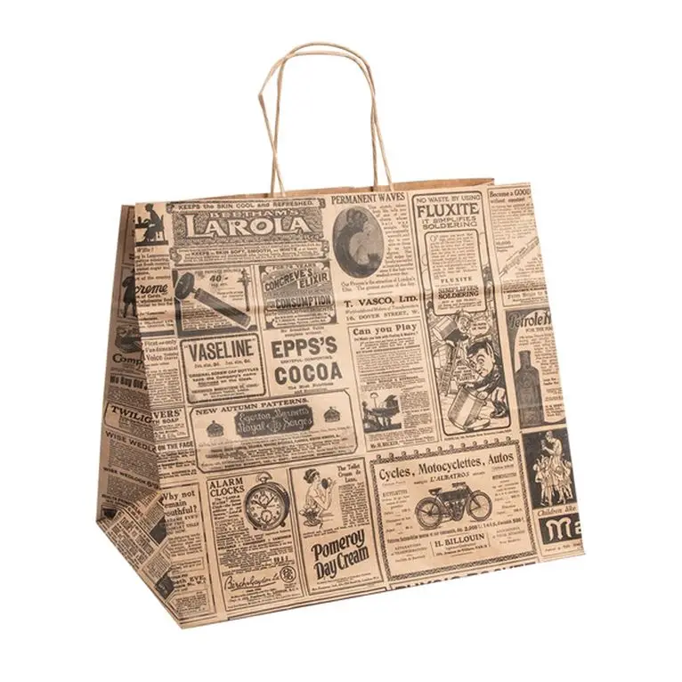 Sacs - SOS Times - Poignet Ficelle - Dimension 32+21x28,5 - Paquet de 250