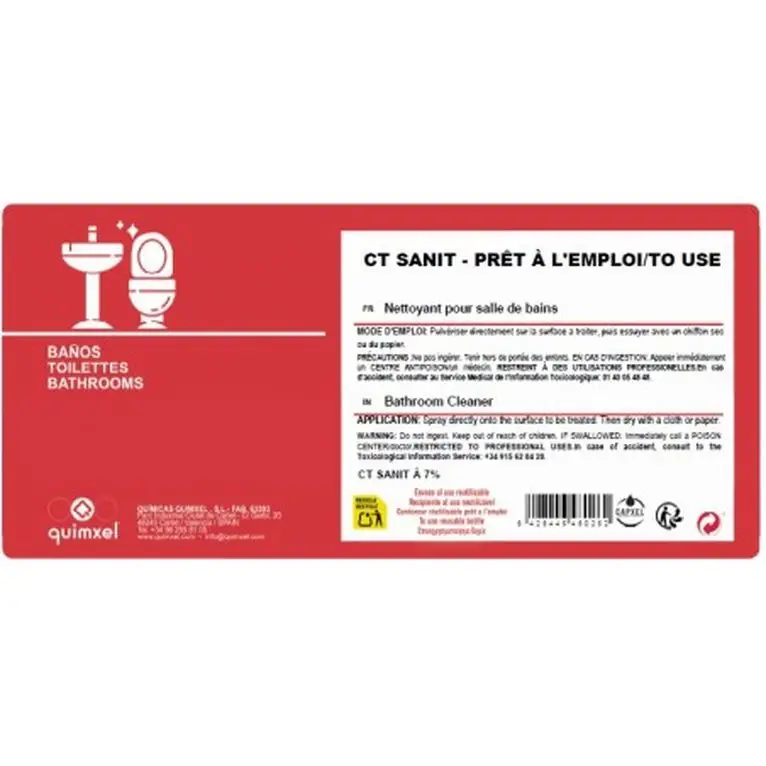 ETIQUETTE CAPXEL CT SANIT Unite