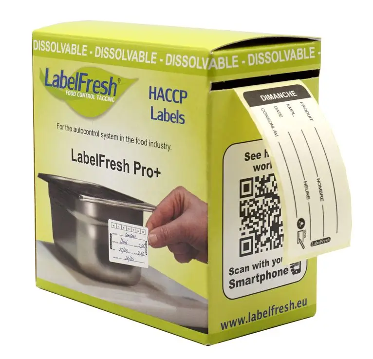 250 LabelFresh Pro Dissolvable -30x60mm-Dimanche