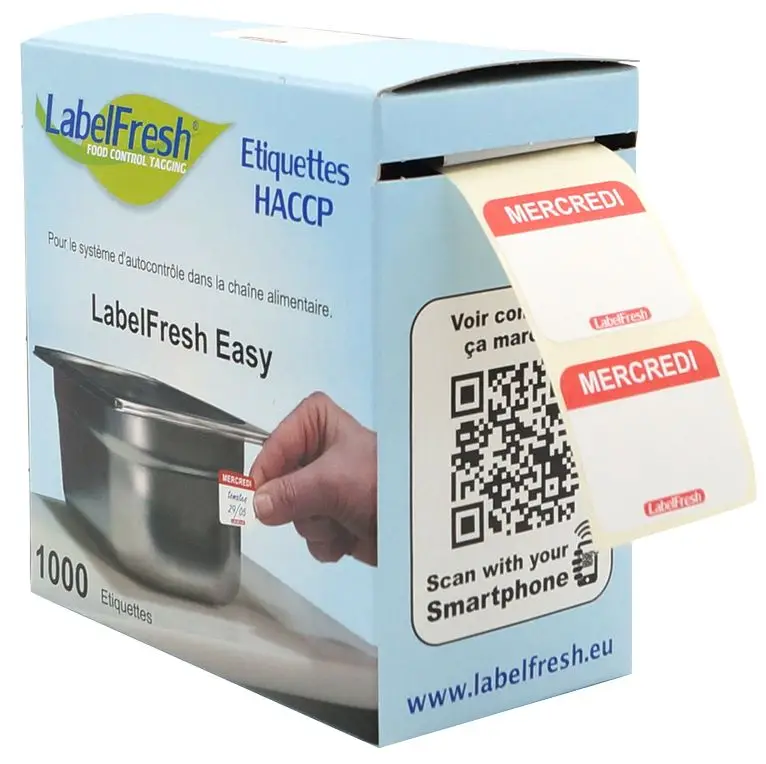 LabelFresh Easy - 1000 labels - mercredi