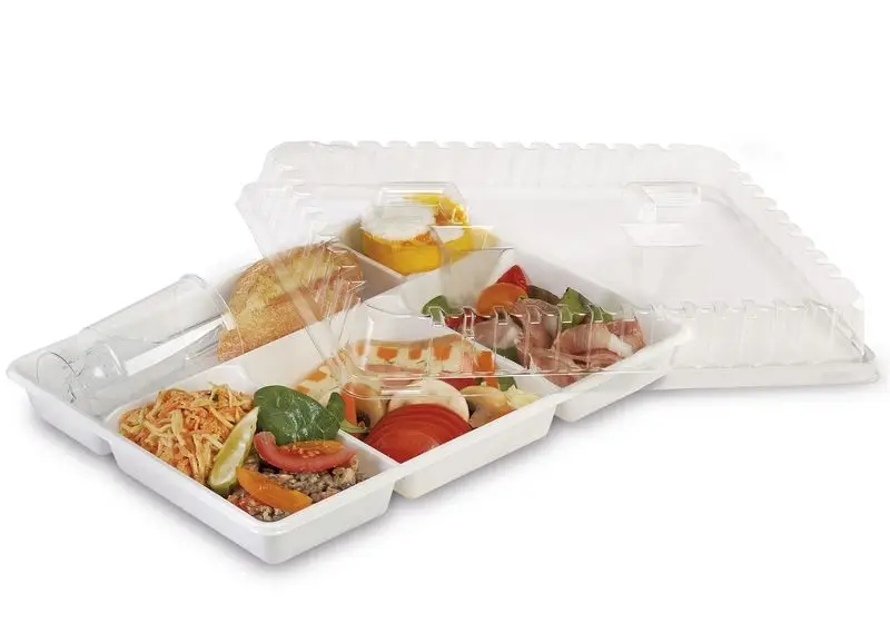 image prévisualisation secondaire : Couvercle Plateau Repas 5 compartiments / 200