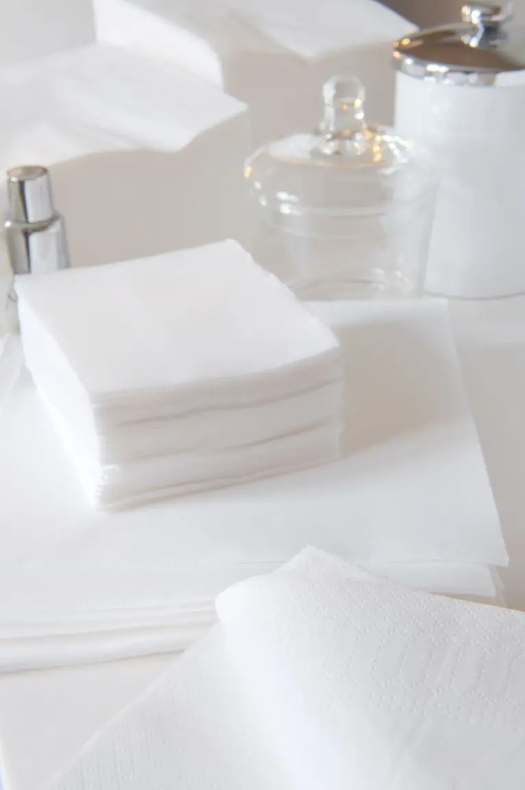 Serviette 39x39 Ouate Blanc /1800