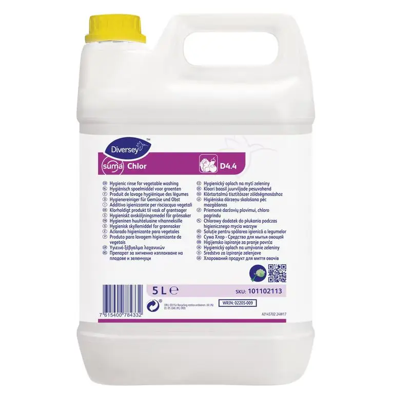 Suma Chlor D4.4 Rinçage assainissant Concentré Lavage Légumes /5l