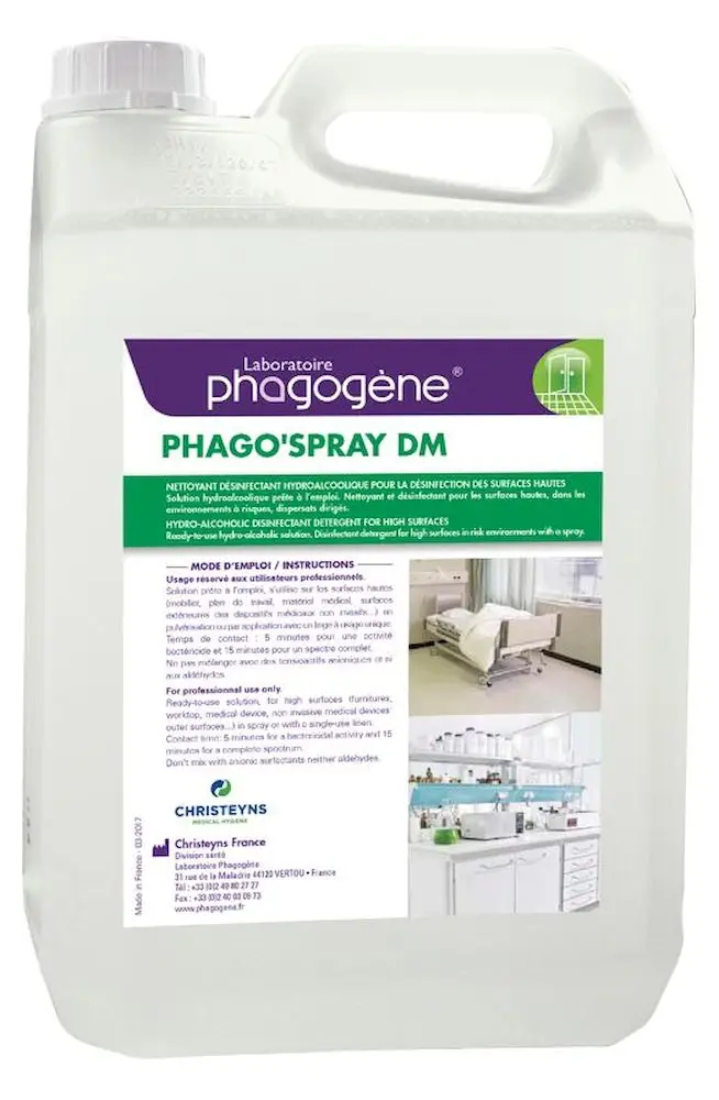 Nettoyant Désinfectant Hydroalcoolique Phage Spray DM /5l