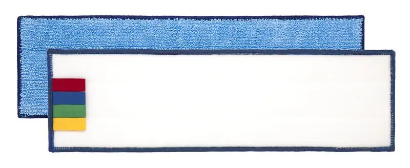 Frange microfibre bleue velcro 40cm