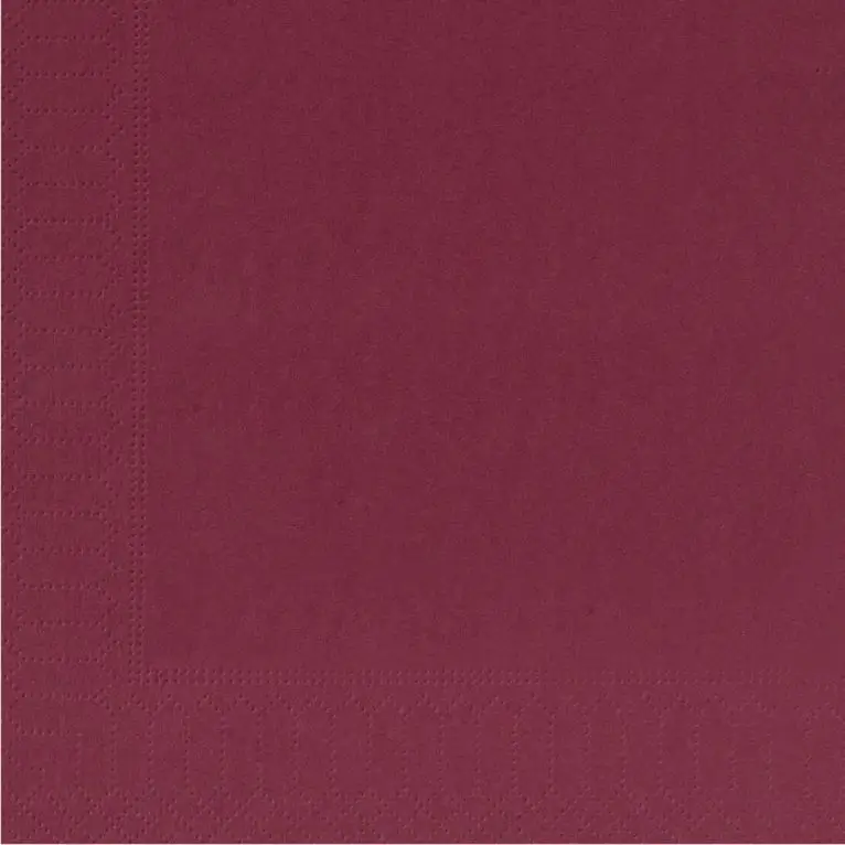 Serviette 30x30 Ouate 2f Bordeaux /200
