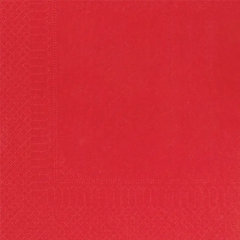 Serviette 30x39 Ouate Rouge /100