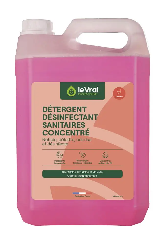 Détergent Désinfectant Sanitaires Concentré /5l
