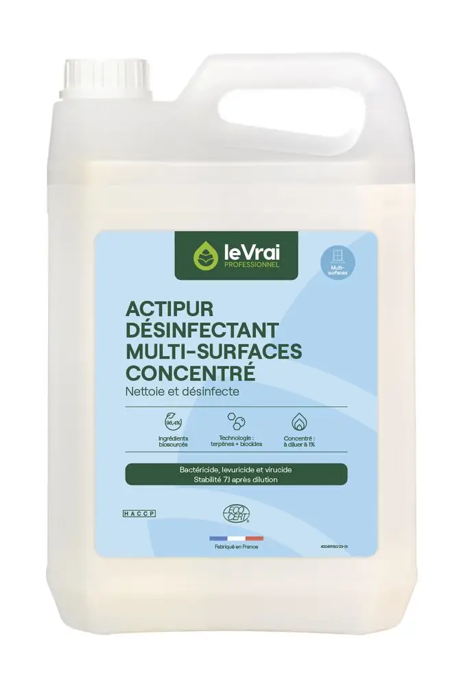Détergent Désinfectant Multi-Surfaces Actipur /5l