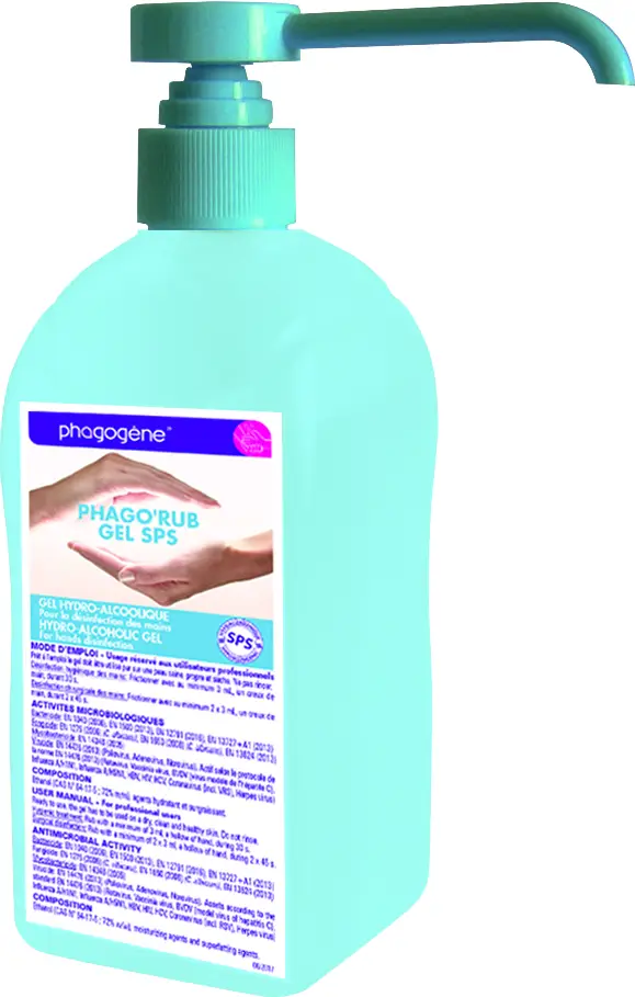 Gel hydroalcoolique Phago Rub SPS /500ml