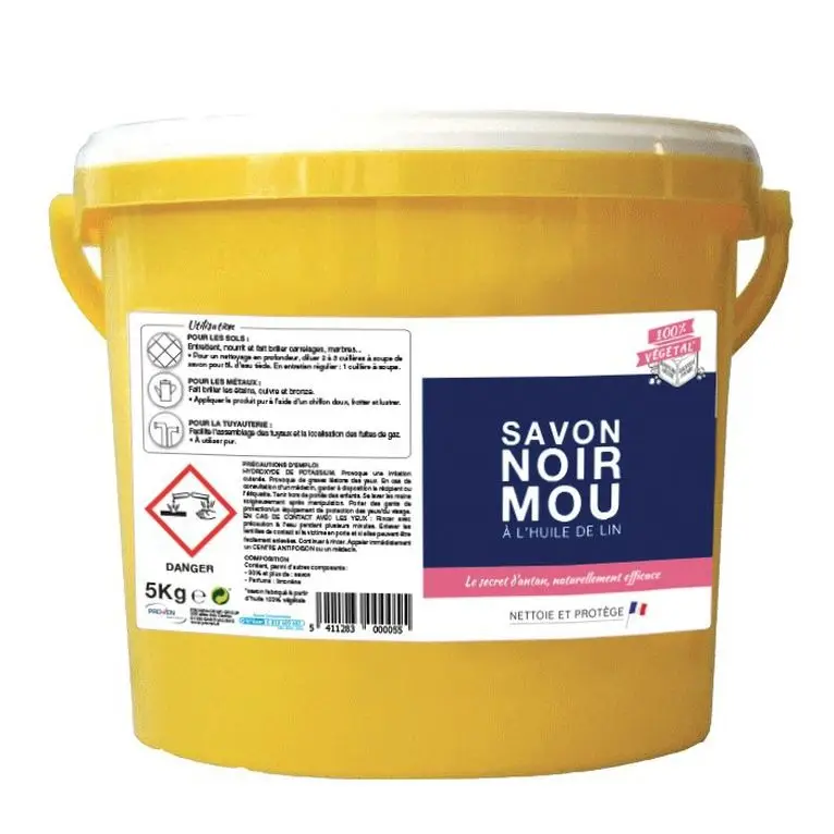 Savon noir à l'huile de lin /5kg