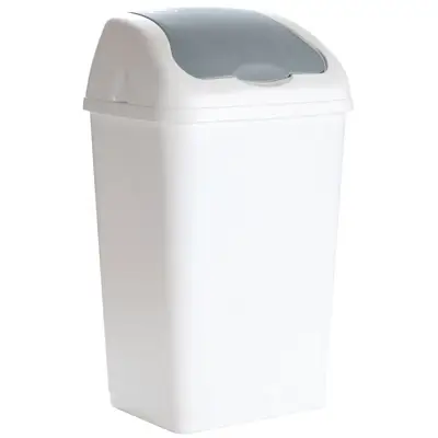 Poubelle Blanche Couvercle Basculant Althéa 35l
