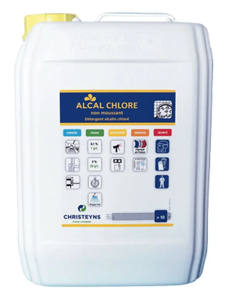 Détergent Alcalin Chloré Moussant Christeyns /10l