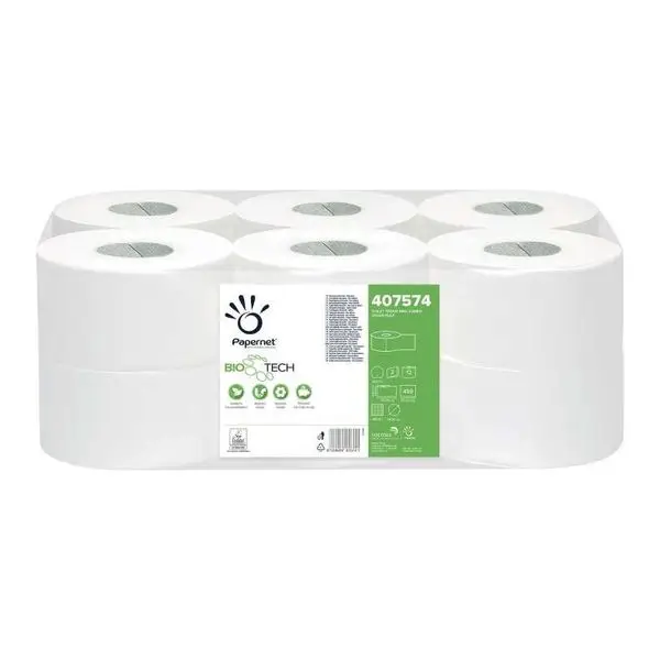 Papier Toilette BioTech Mini Jumbo 140m /12