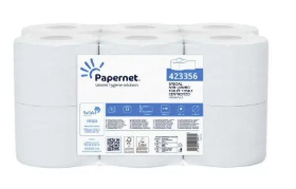 Papier Toilette Mini Jumbo 112m Dévidage Central /12