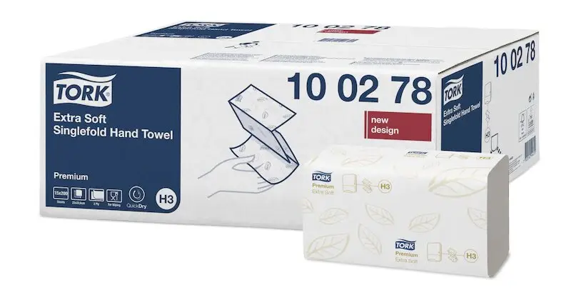 Essuie-Mains Pli en V Blanc H3 2 Plis /15x200 feuilles